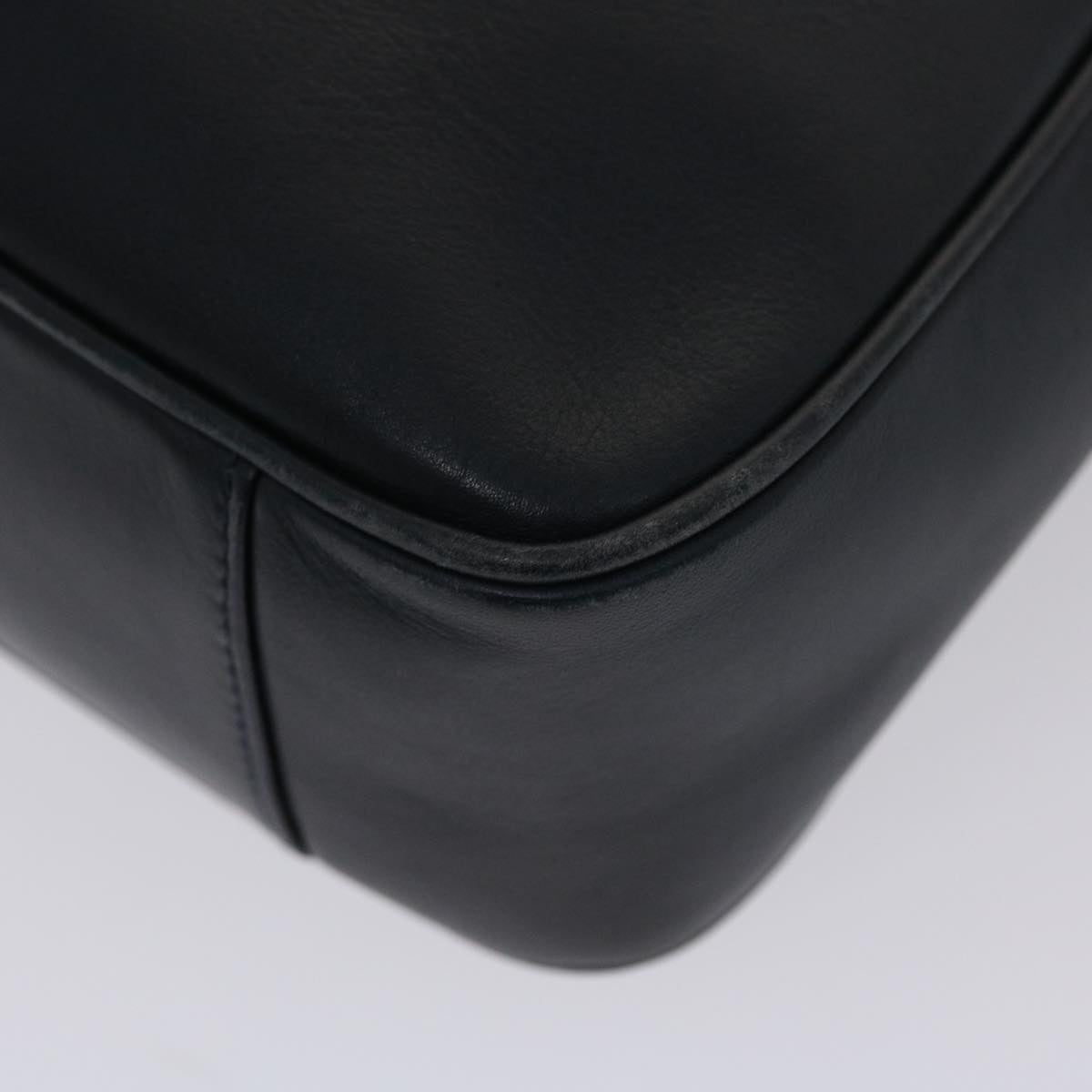 GUCCI Shoulder Bag Leather Navy  bs6472