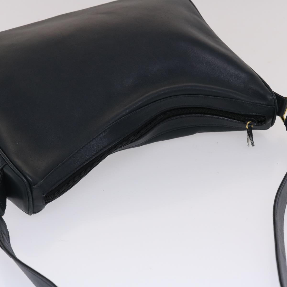 GUCCI Shoulder Bag Leather Navy  bs6472