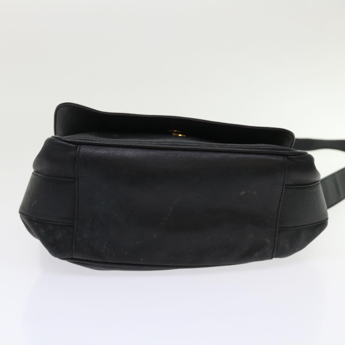 GUCCI Shoulder Bag Leather Black  bs6638