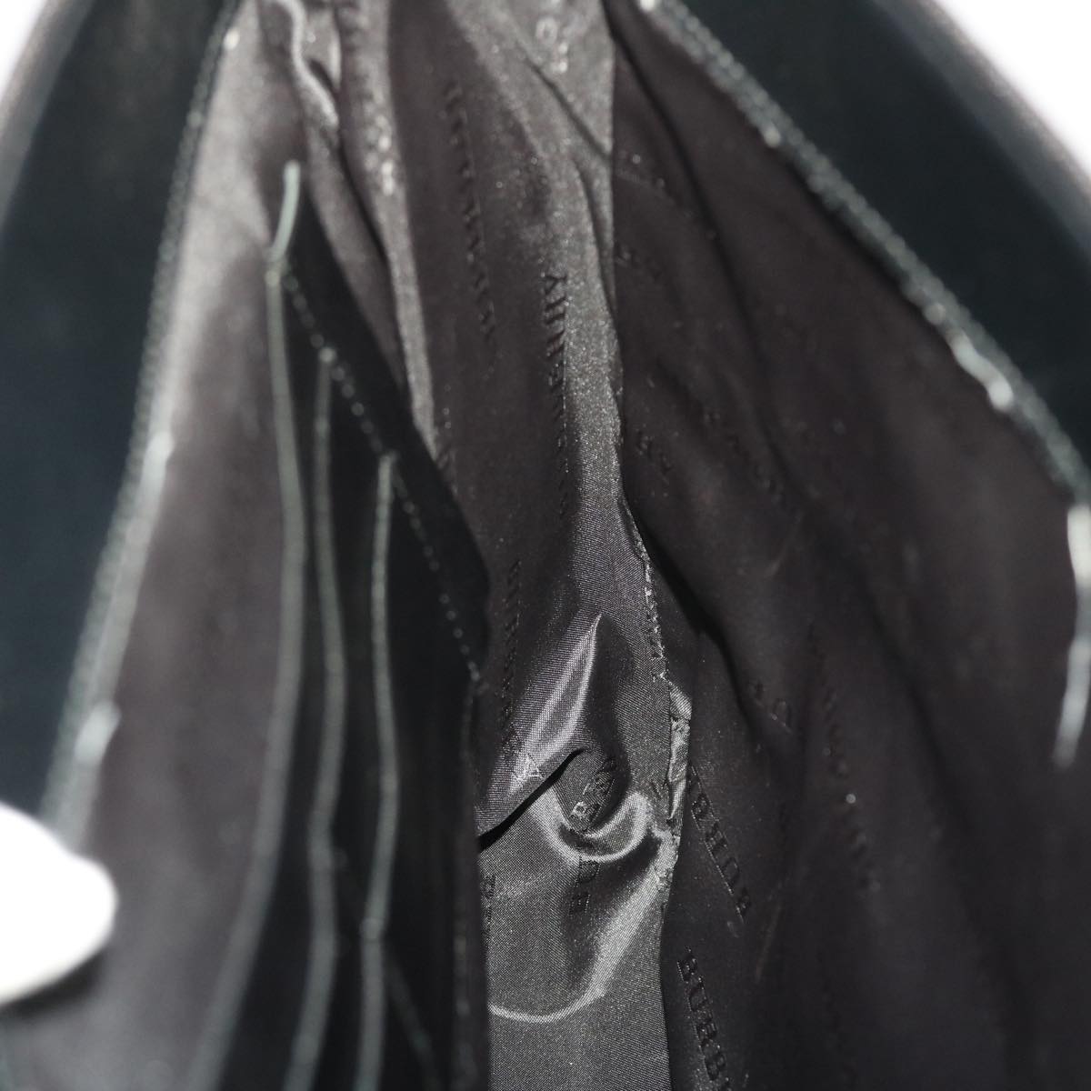 Burberry Shoulder Bag Canvas Leather 2way Black Auth bs6876