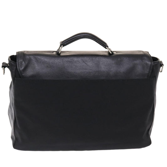 Burberry Shoulder Bag Canvas Leather 2way Black Auth bs6876