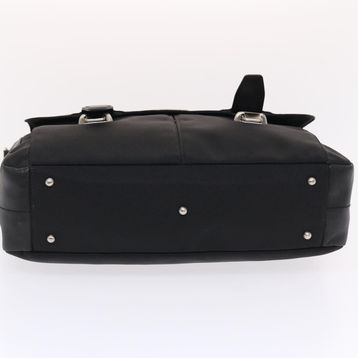 Burberry Shoulder Bag Canvas Leather 2way Black Auth bs6876