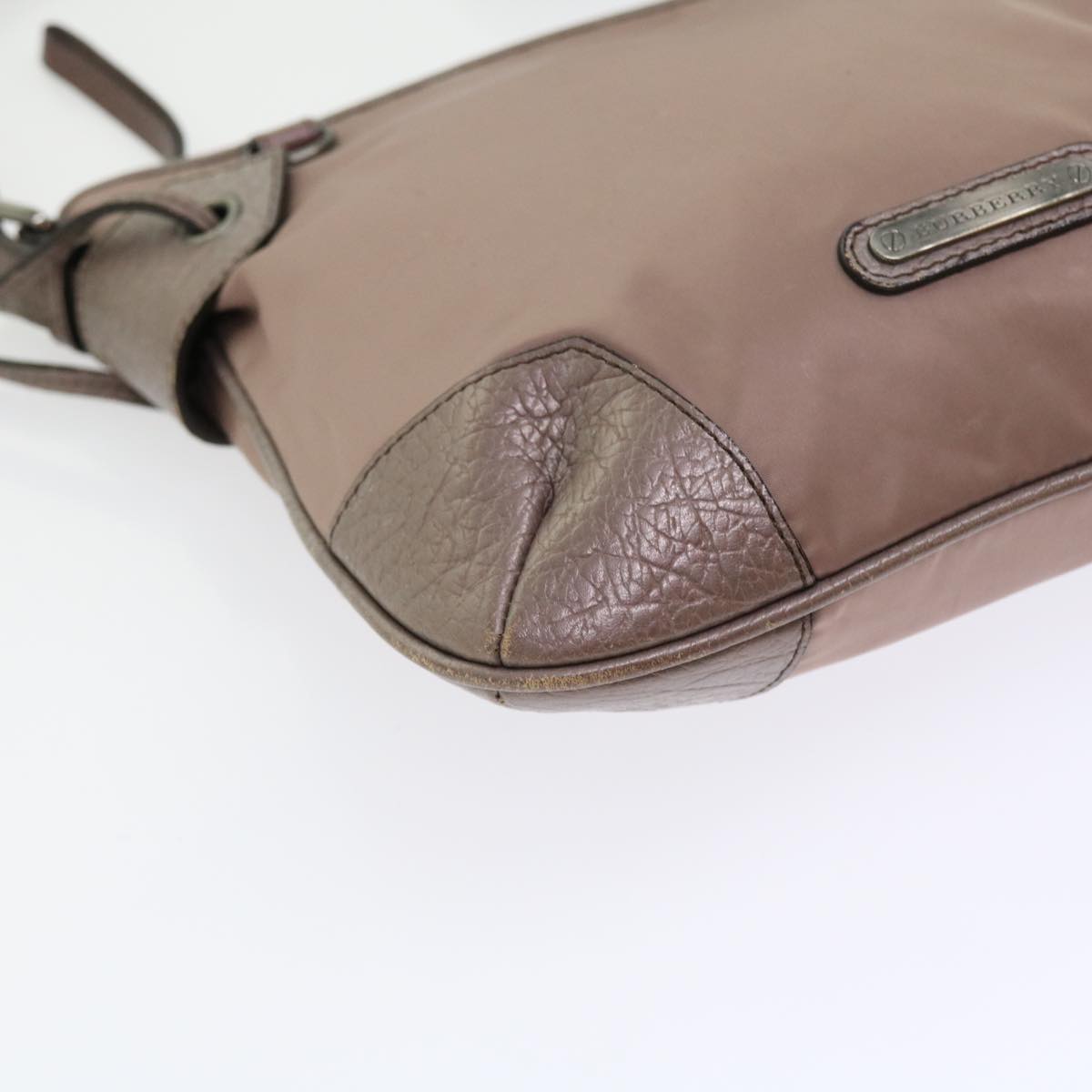 Burberry Shoulder Bag Nylon Purple Auth bs8714