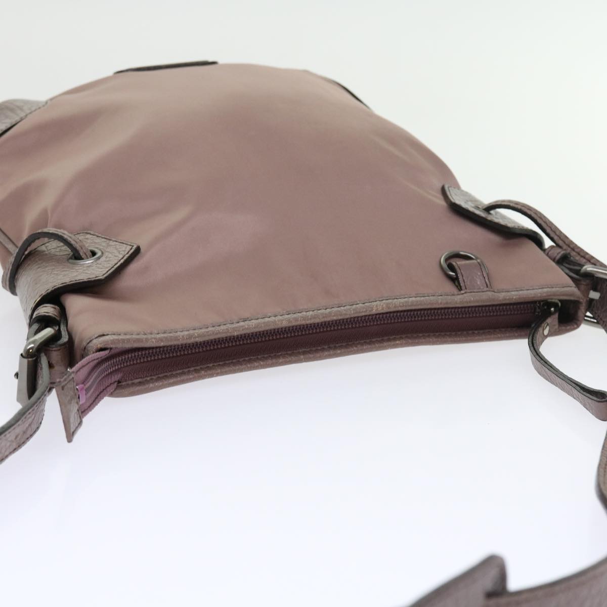Burberry Shoulder Bag Nylon Purple Auth bs8714
