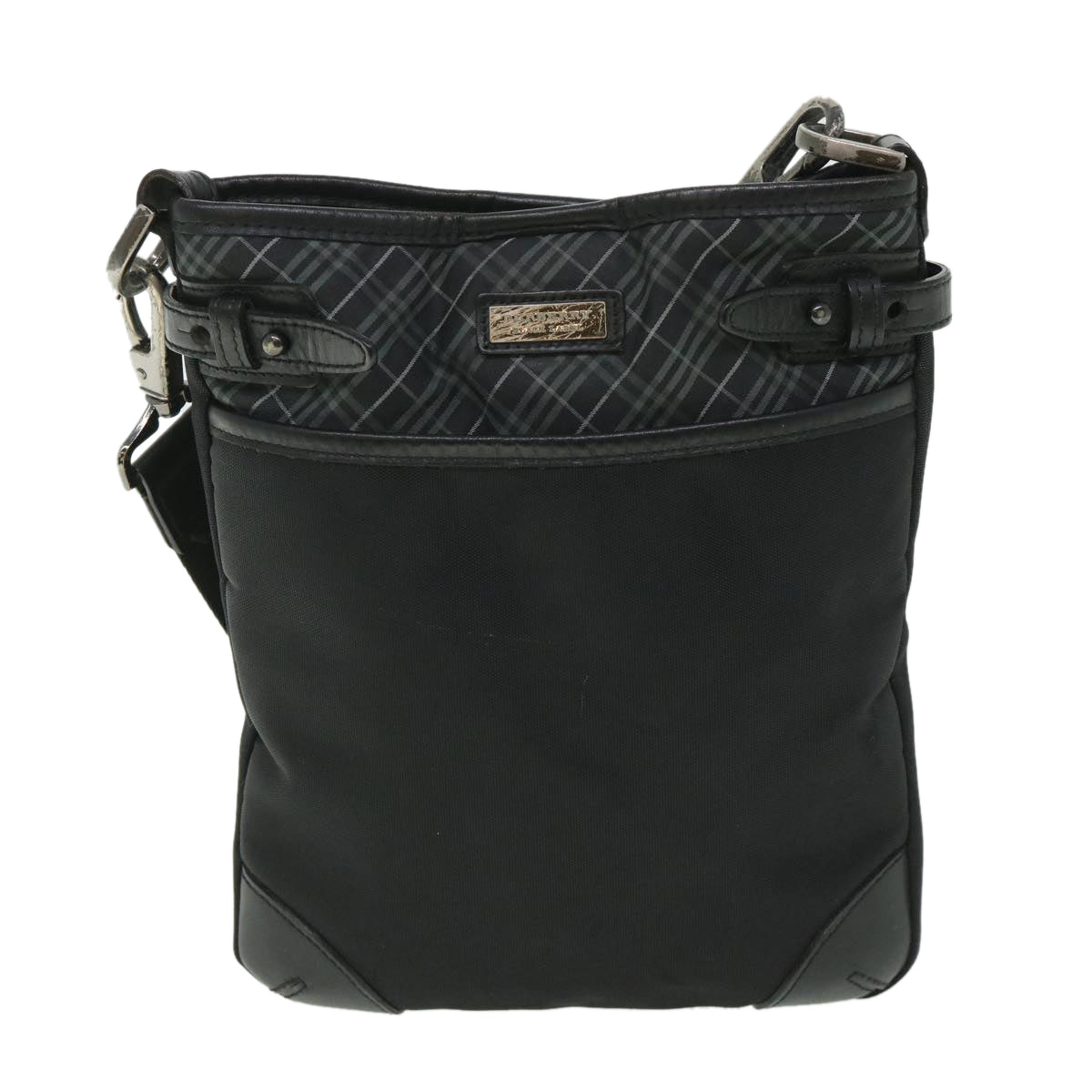 Burberry Shoulder Bag Nylon Black Auth bs8715