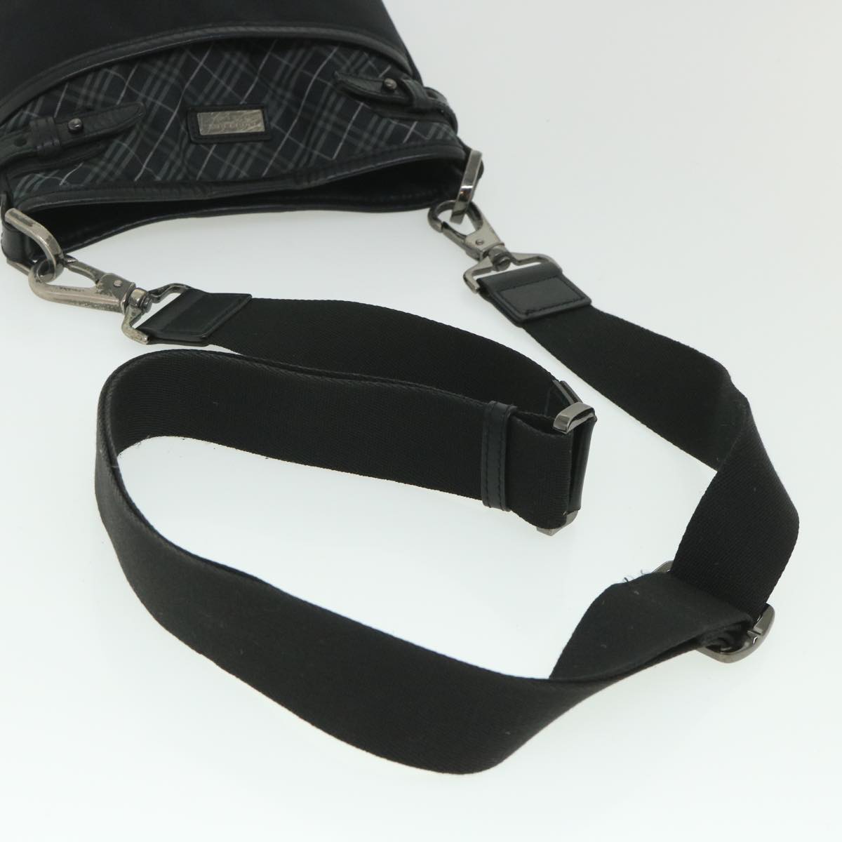 Burberry Shoulder Bag Nylon Black Auth bs8715