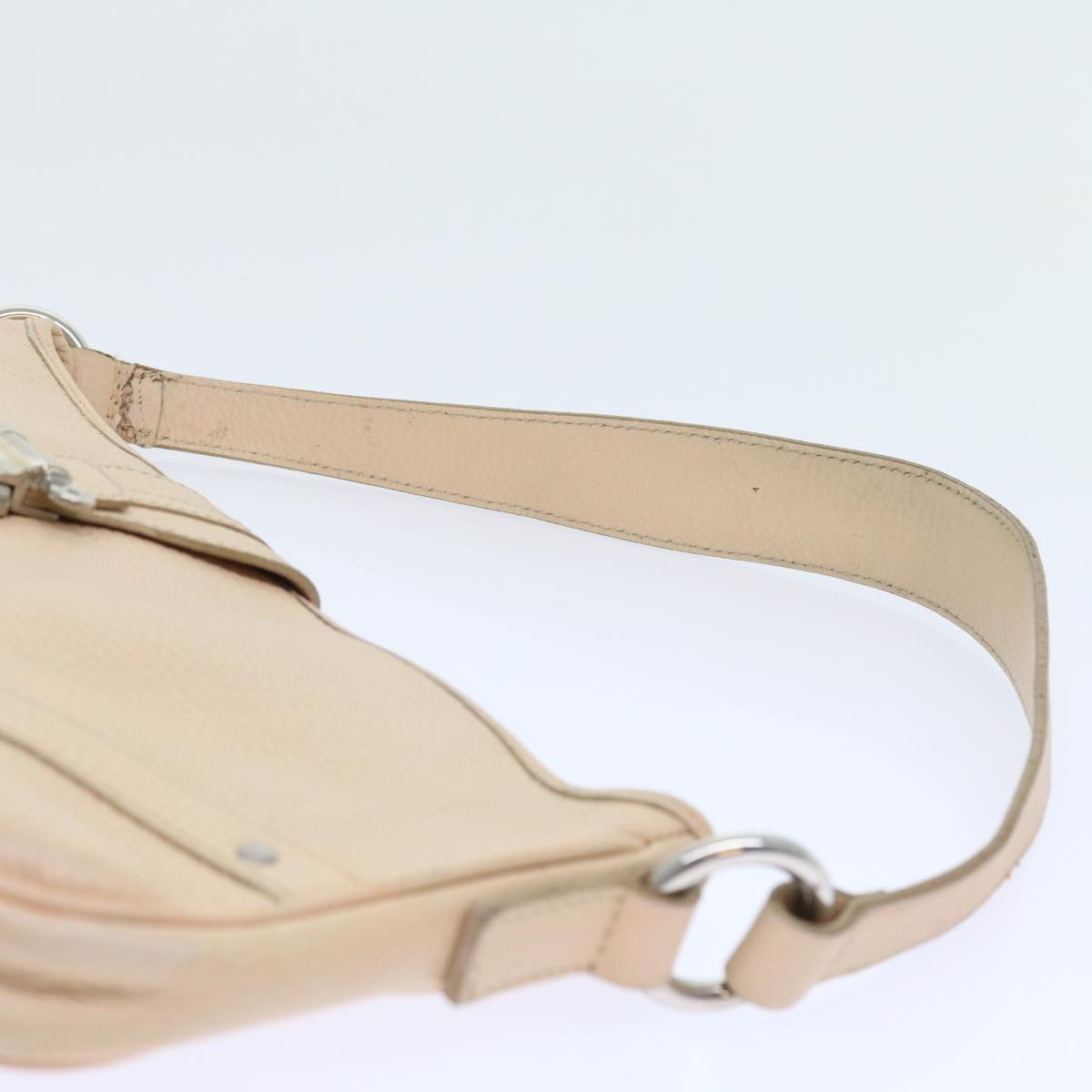 Burberry Shoulder Bag Leather Beige T-04-02 Auth bs9232