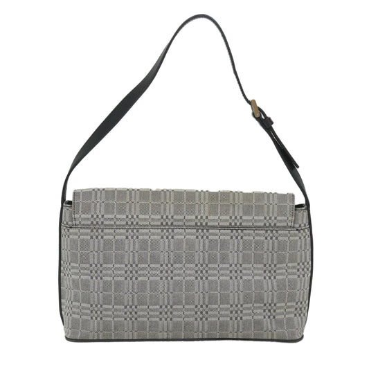 Burberry Shoulder Bag Canvas Gray Auth bs9261