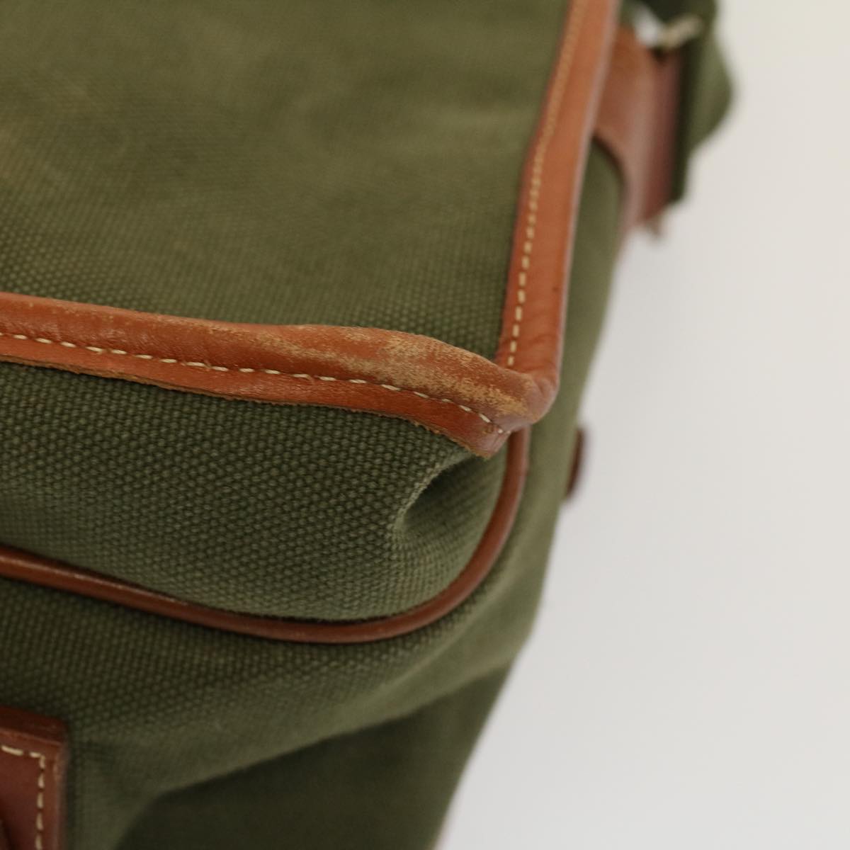 BurberrySs Shoulder Bag Canvas Khaki Auth bs9442