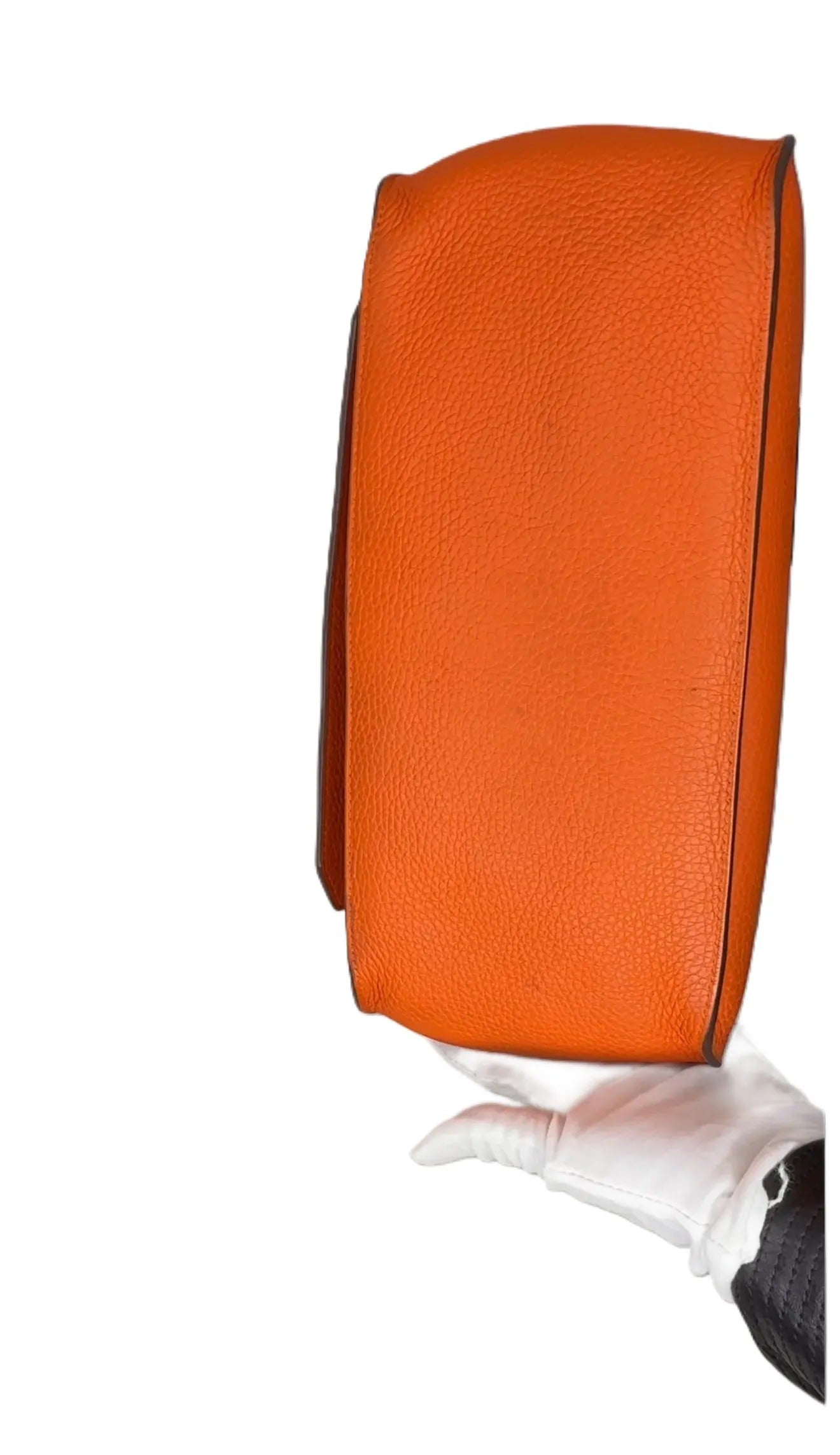 HERMES Taurillon Clemence Jypsiere 28 Orange B23-16
