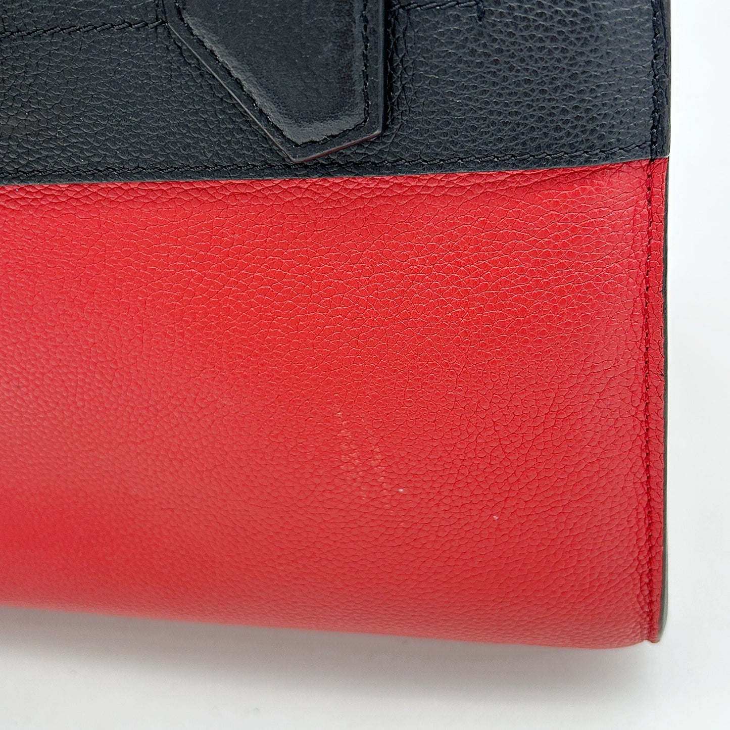 Louis Vuitton | Bags | Louis Vuitton City Steamer Handbag Leather Pm Black Red LA40373