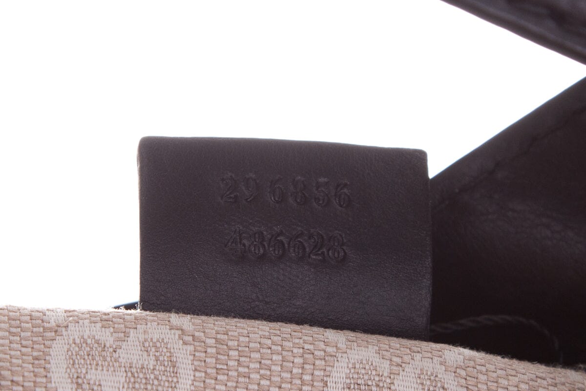 Gucci Black Leather D-Ring Tote