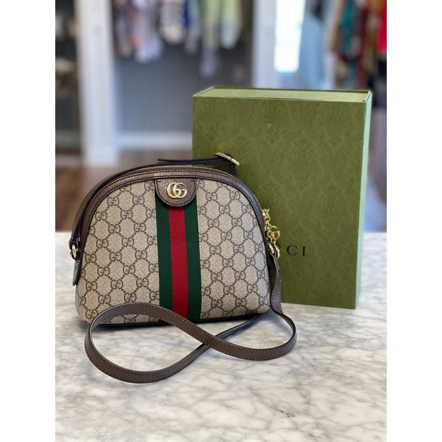 Gucci GG Supreme Ophidia Shoulder Bag