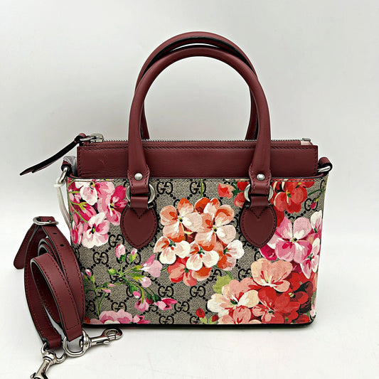 Gucci Mini GG Supreme Blooms Tote - Pink Crossbody Bags, Handbags LA23454