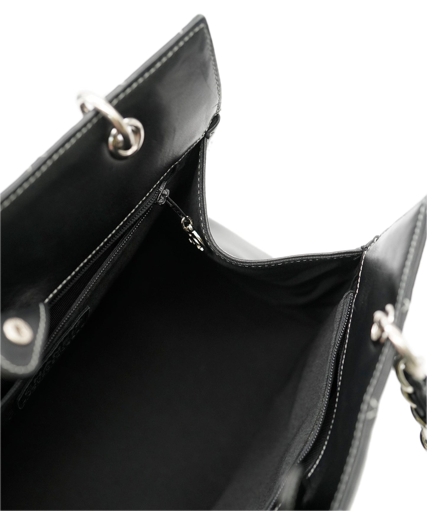 CHANEL Big COCO Chain Shoulder Bag Leather Black DBXS2169