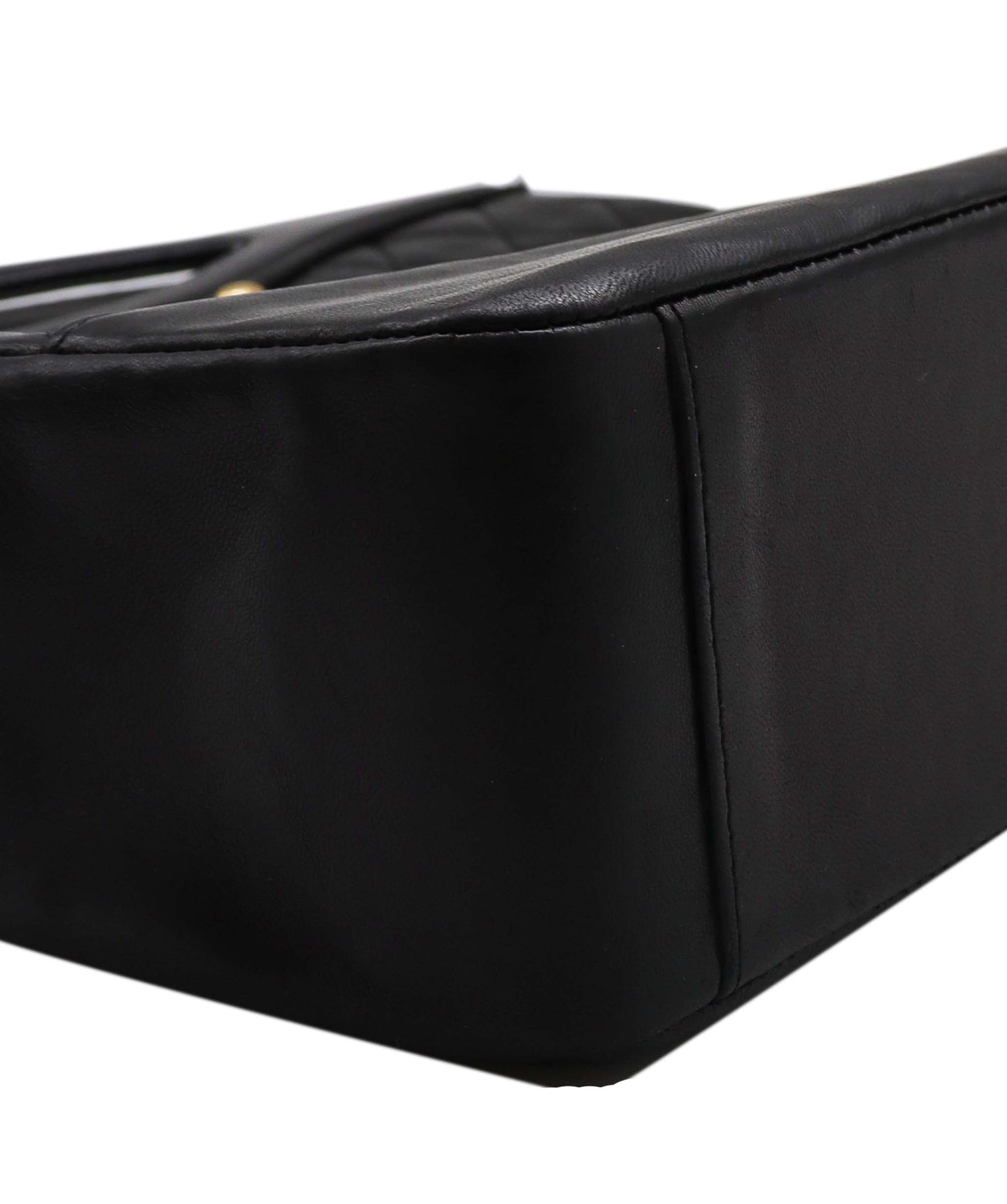 CHANEL VINTAGE 2WAY  SHOULDER BAG BLACK LAMBSKIN 90239090