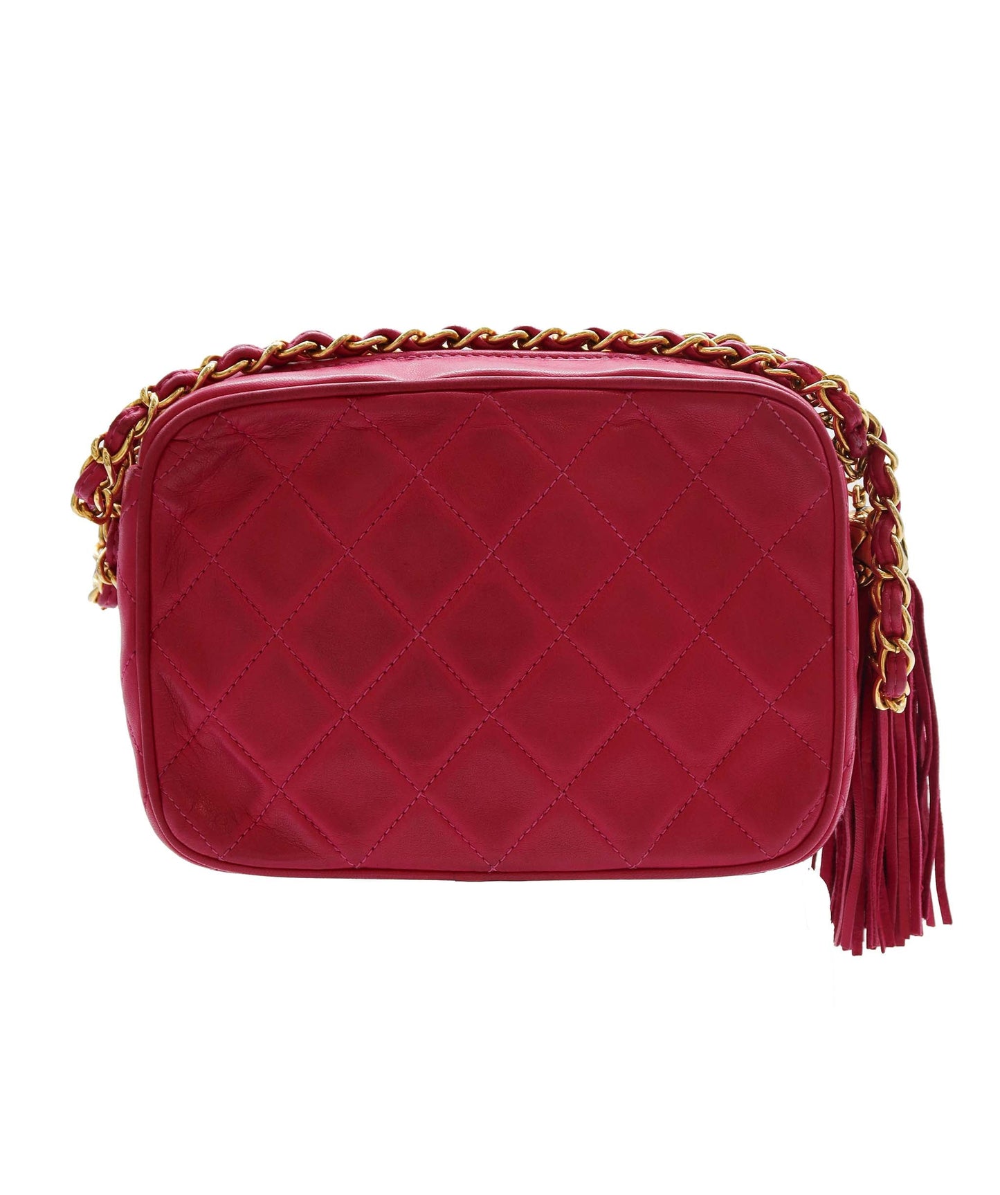 CHANEL VINTAGE FRINGE SHOULDER BAG PINK DXBS2289