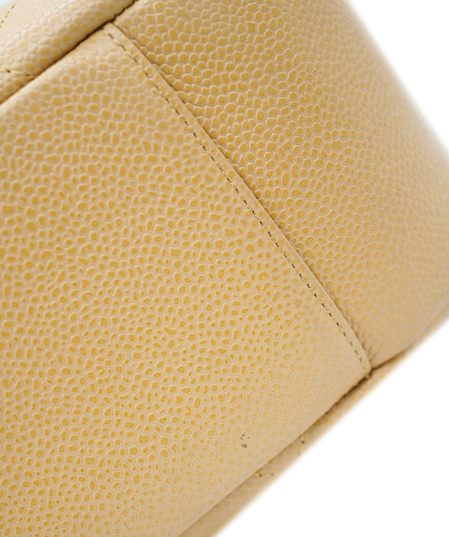 CHANEL VINTAGE HALF MOON ONE SHOULDER BAG BEIGE CAVIAR SKIN DBXS2164