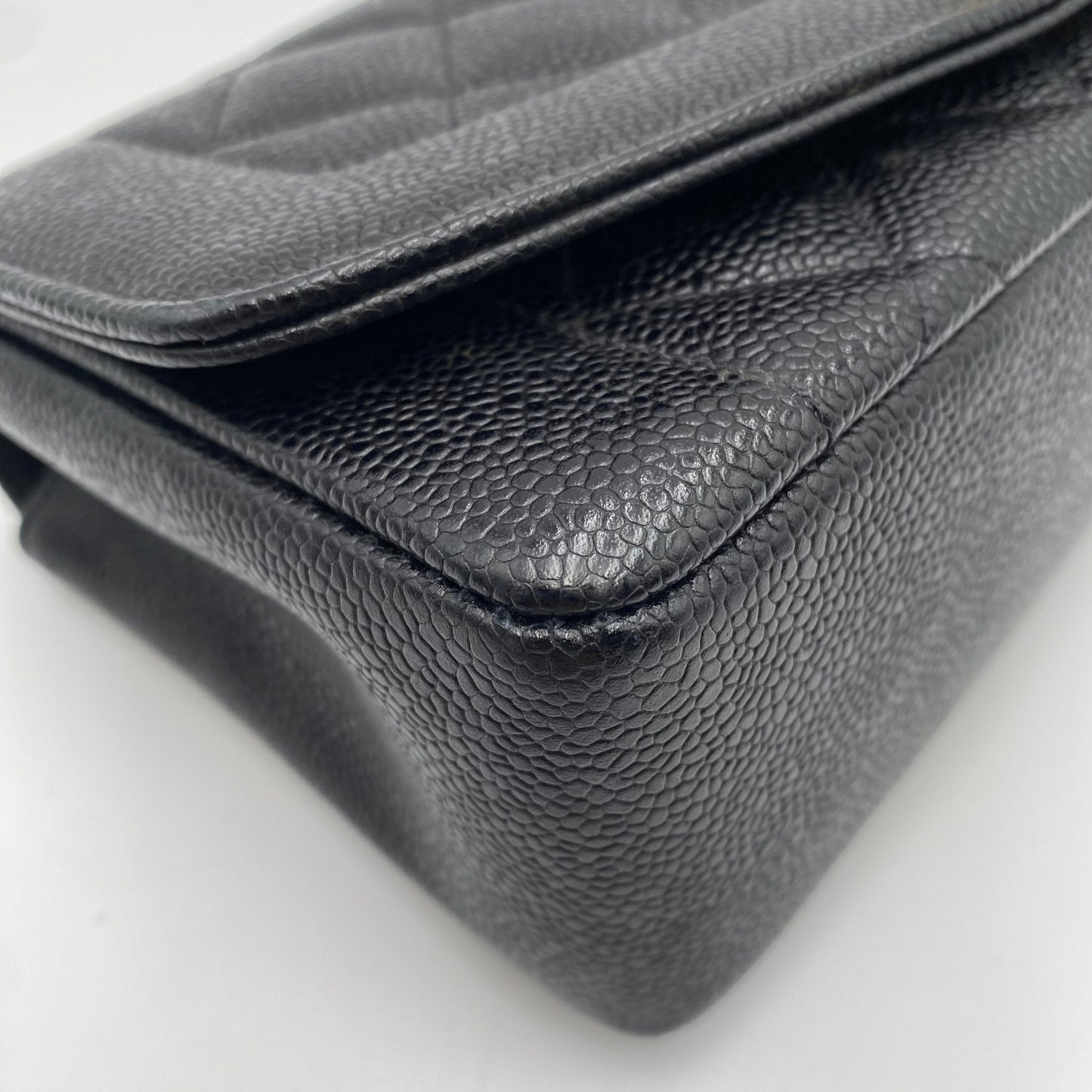 CHANEL VINTAGE DIANA SMALL CHAIN SHOULDER BAG BLACK CAVIAR SKIN 90219632