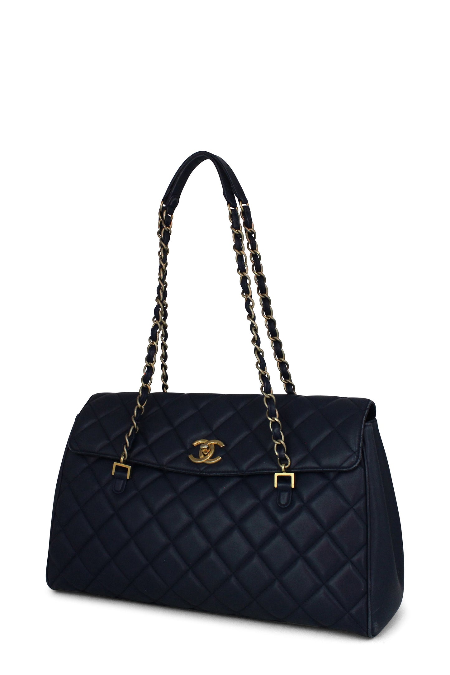 Quilted Lambskin CC Shoulder Flap Bag