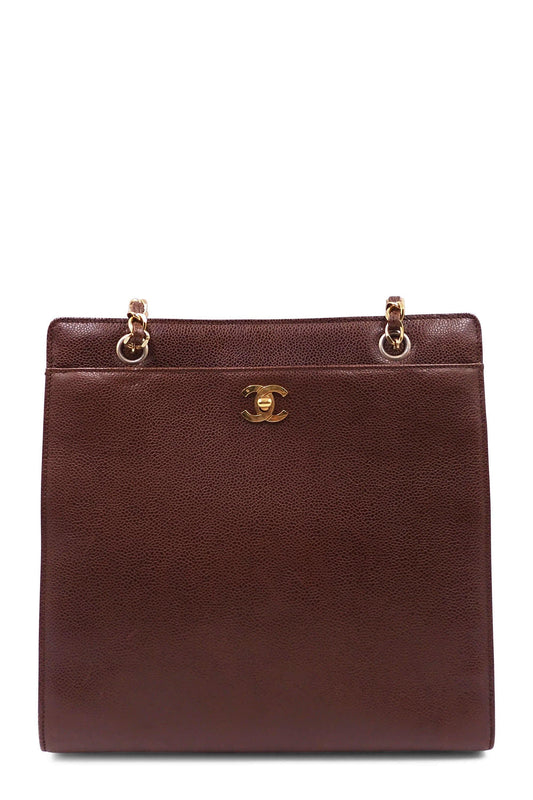 Vintage CC Turnlock Shoulder Bag Brown
