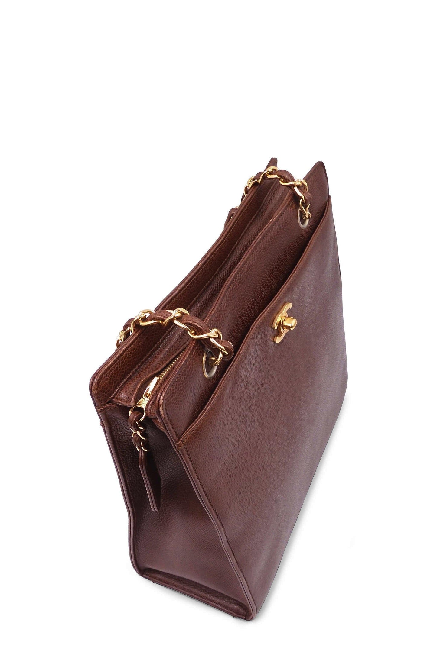 Vintage CC Turnlock Shoulder Bag Brown