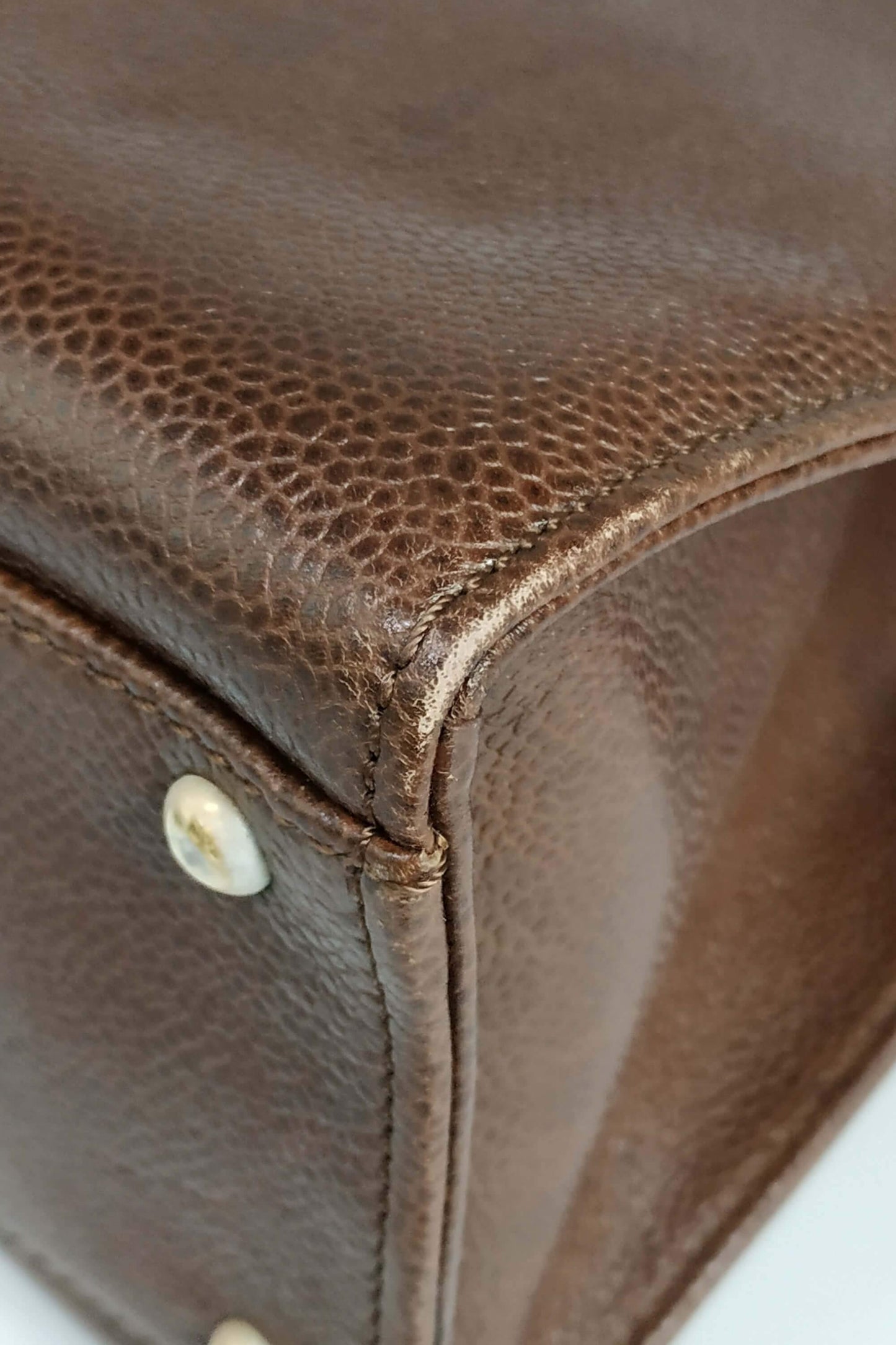 Vintage CC Turnlock Shoulder Bag Brown