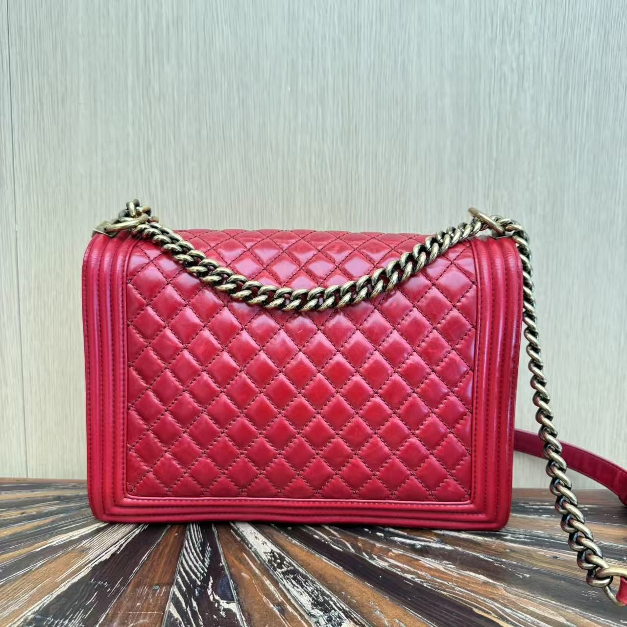 Chanel XL Boy Bag - Red Shoulder Bags, Handbags
