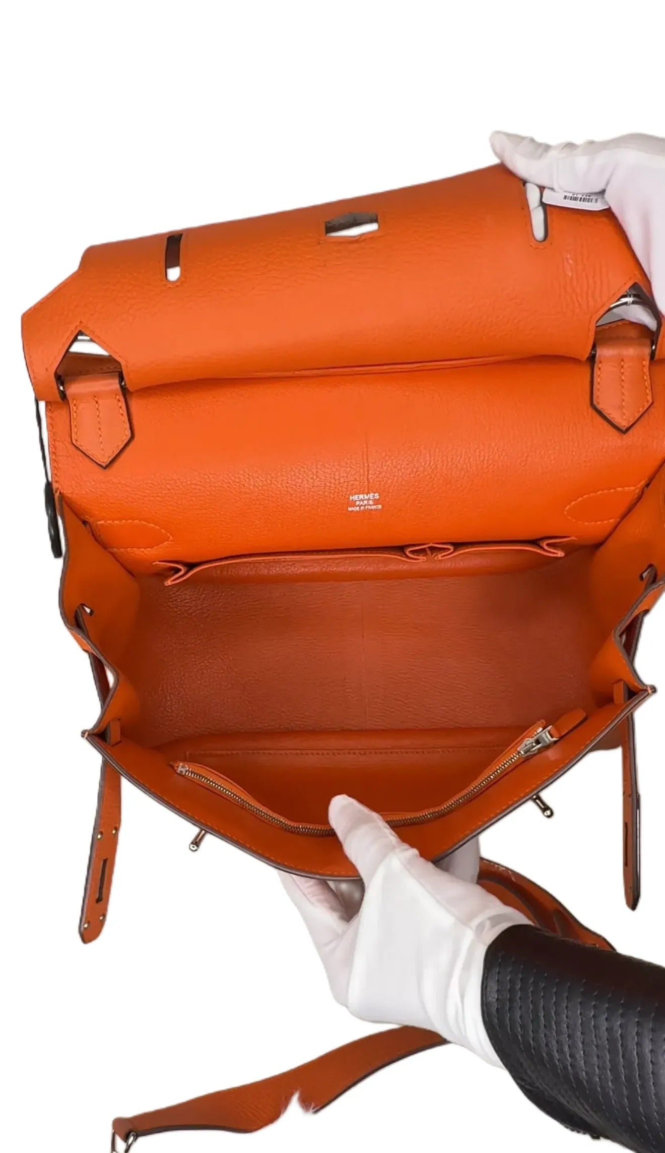 HERMES Taurillon Clemence Jypsiere 28 Orange B23-16
