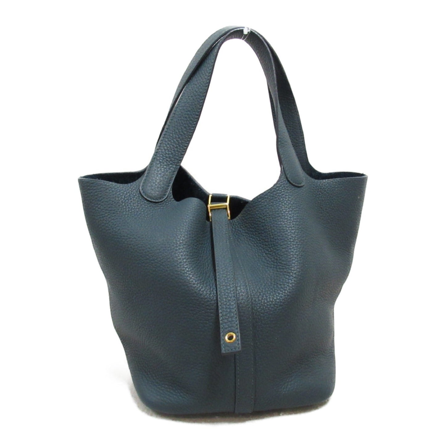 Hermes Picotin Lock MM Velcro Handbag Handbag Handbag Leather  Clemence  Blue 060991CC