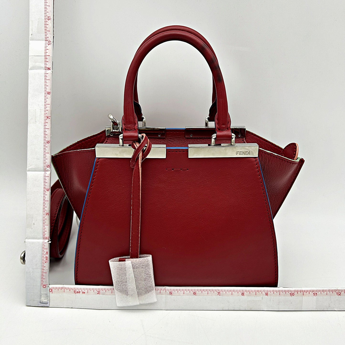 FENDI Vitello Dolce Mini 3jours Tote Ribes LA11557