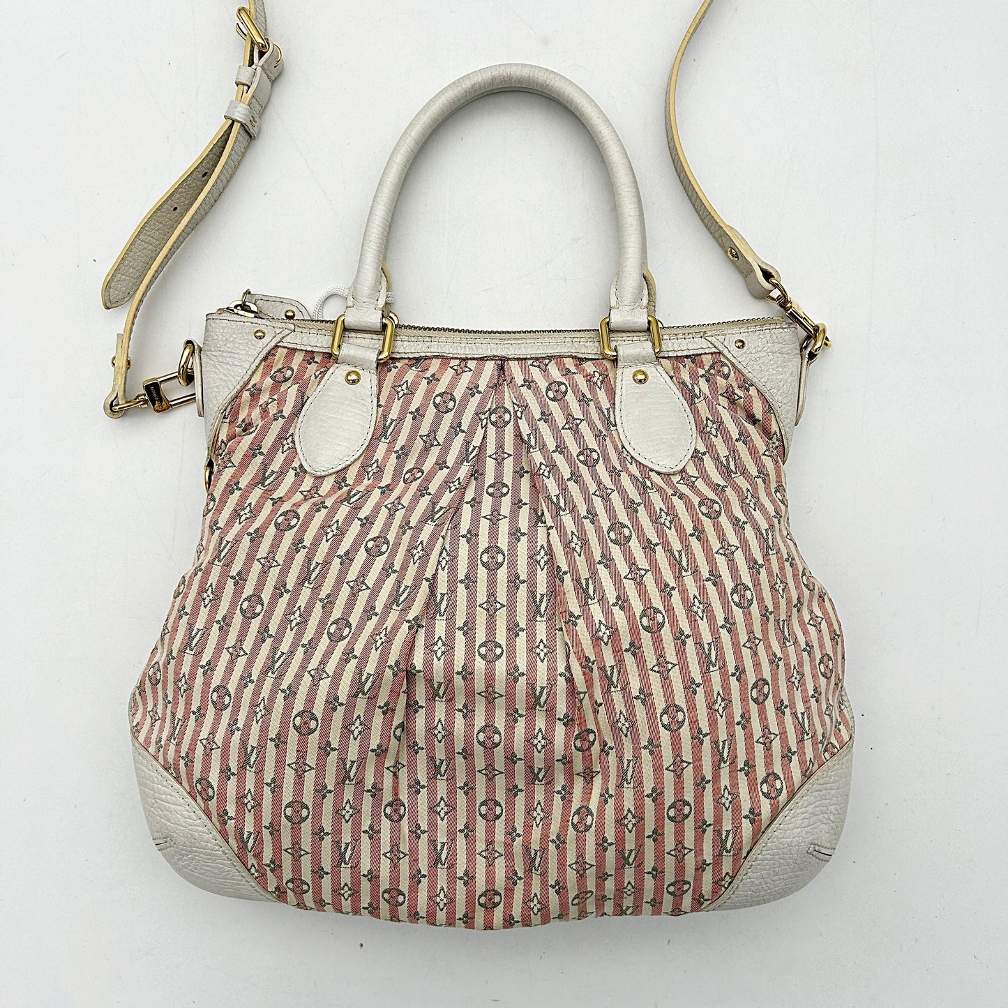 Pre-owned LOUIS VUITTON Mini Lin Croisette Marina PM Rouge LA5549