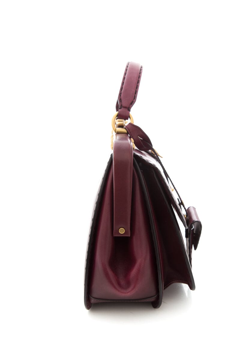 Gucci Vintage Maroon & Gold Tom Ford Era Handbag