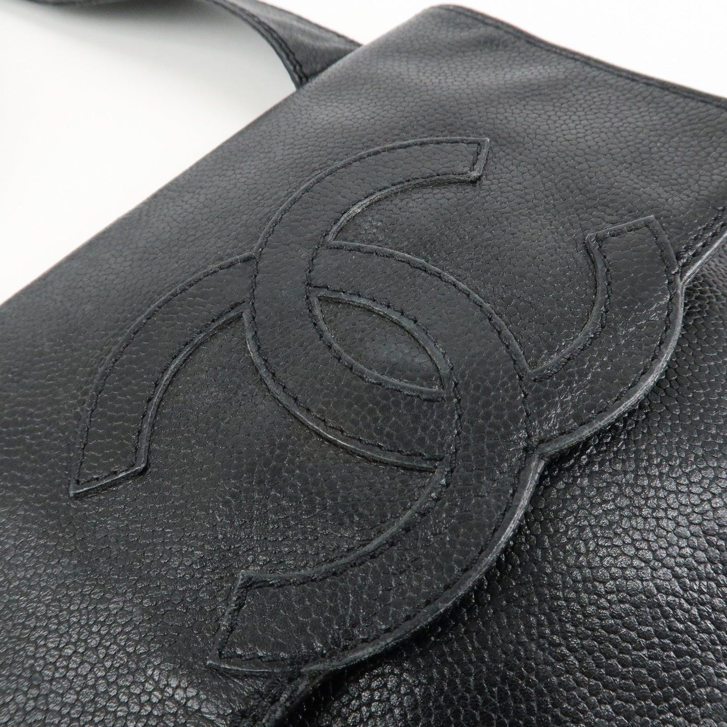 CHANEL COCO Mark Caviarskin Shoulder Bag Crossbody Bag Black