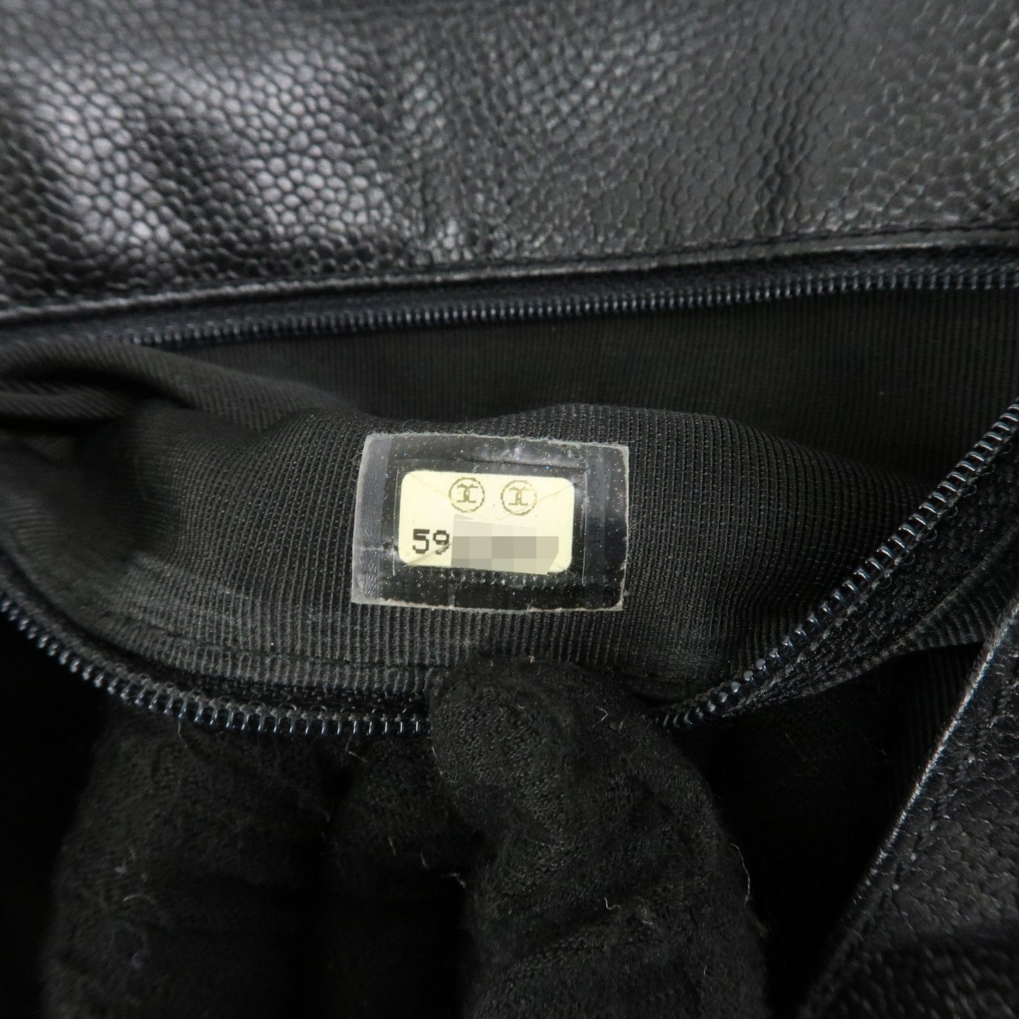 CHANEL COCO Mark Caviarskin Shoulder Bag Crossbody Bag Black
