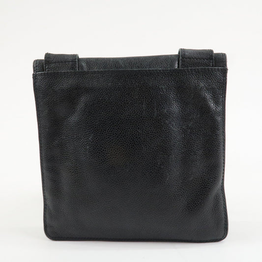 CHANEL COCO Mark Caviarskin Shoulder Bag Crossbody Bag Black