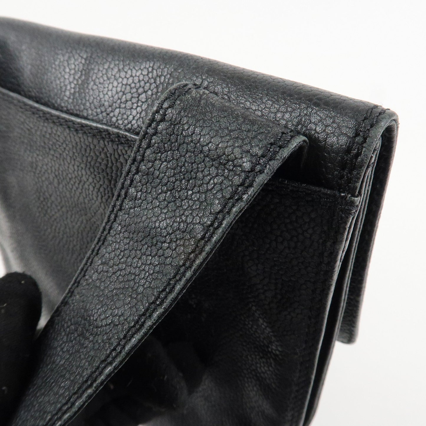 CHANEL COCO Mark Caviarskin Shoulder Bag Crossbody Bag Black