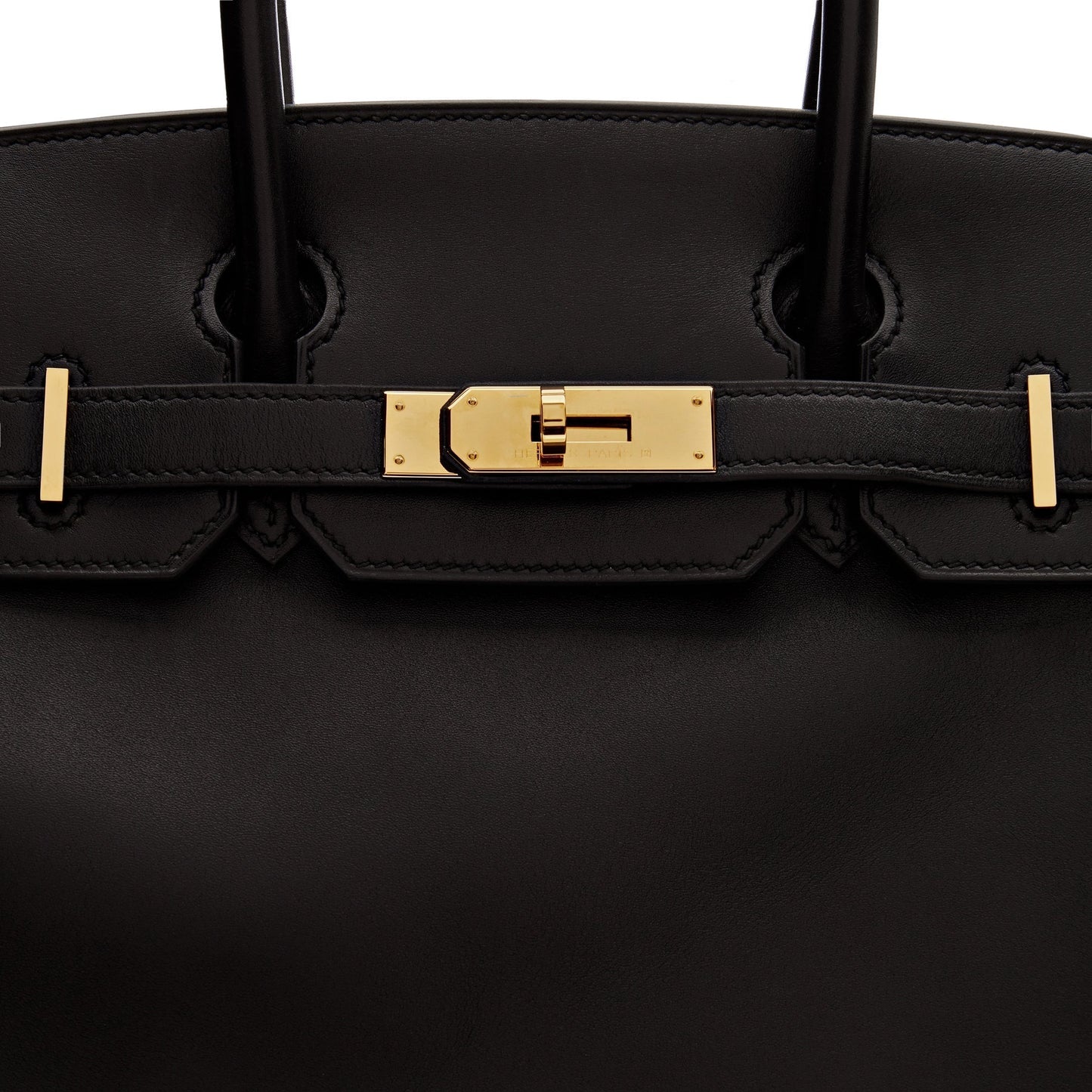 Hermes Birkin 30 Black Box Leather Gold Hardware