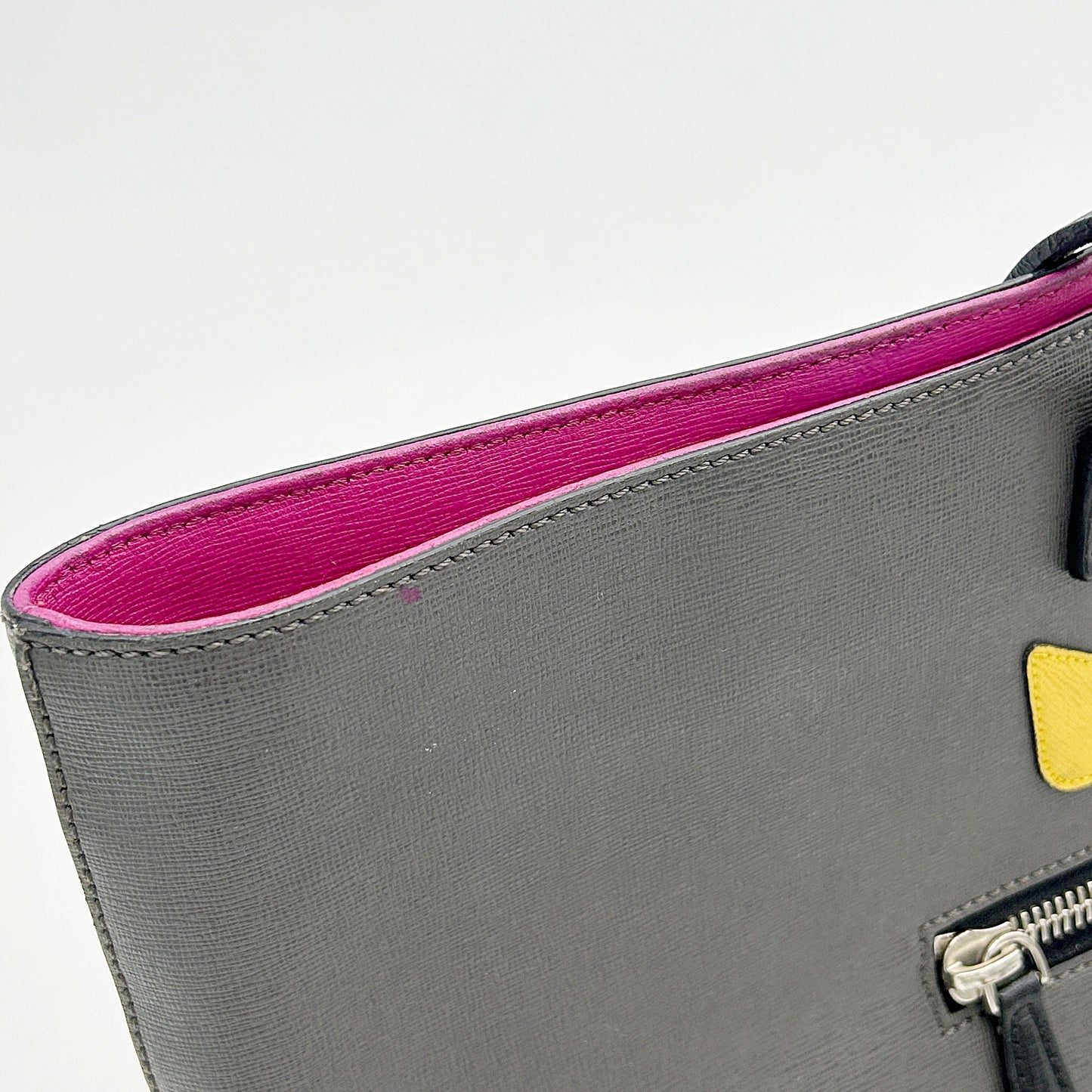 Fendi | Bags | Fendi Shoulder Bag Gray Leather Monster LA13049
