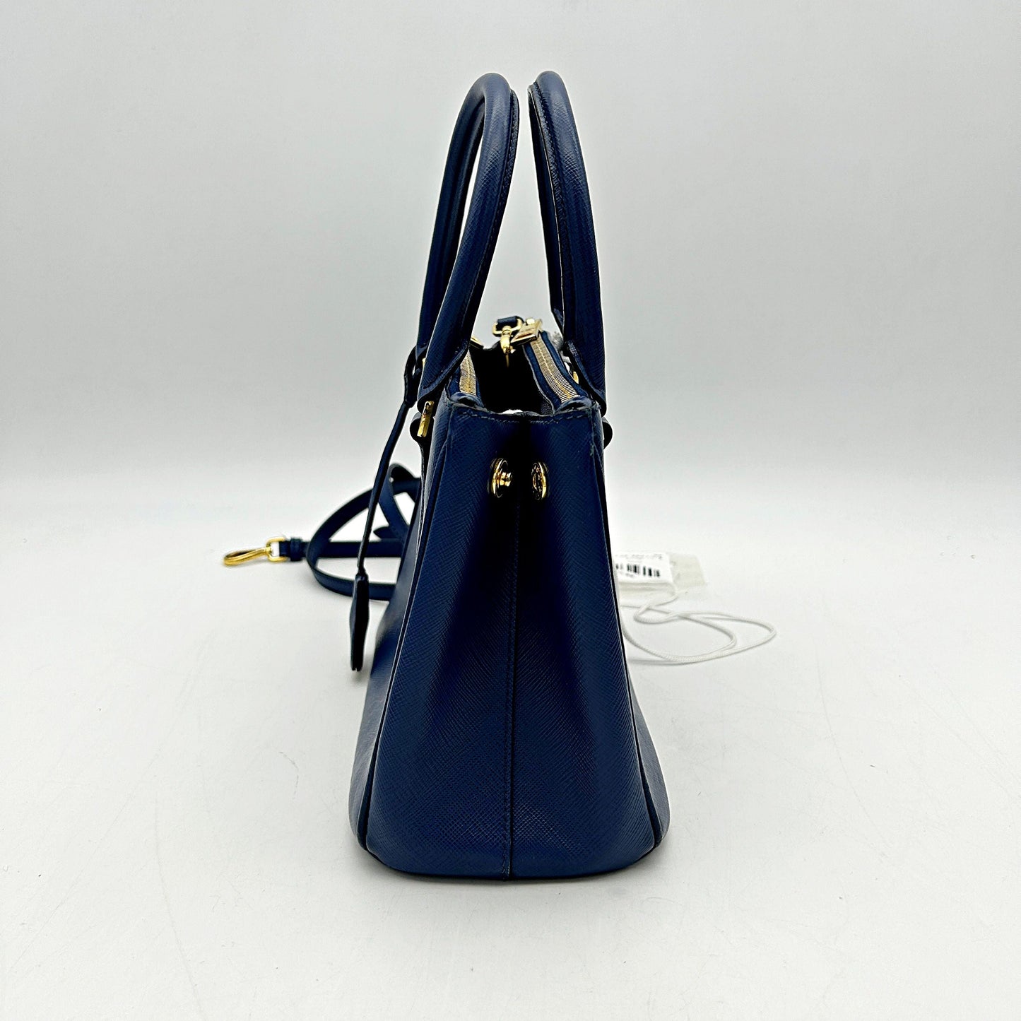 PRADA Saffiano Lux Small Galleria Double Zip Tote Bluette LA5070