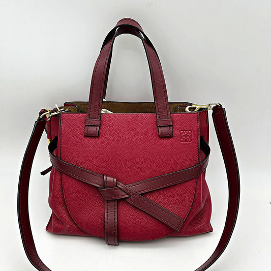 Loewe Mini Gate Top Handle Bag - Burgundy Handle Bags, Handbags LA26475