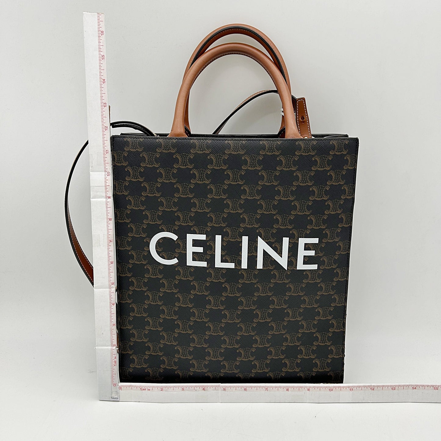 Celine 2021 Small Triomphe Vertical Cabas - Black Totes, Handbags LA36843