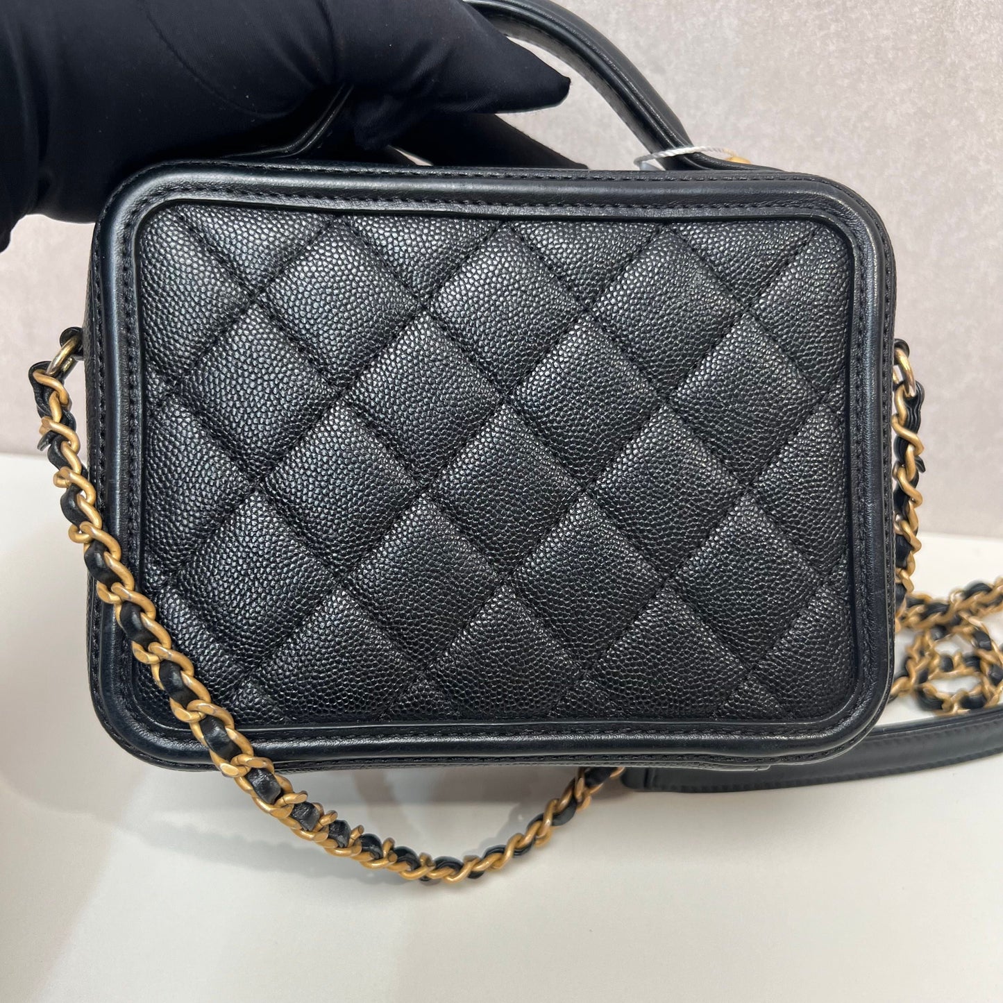 CHANEL Patent Flap Waist Belt Bag Black 3337