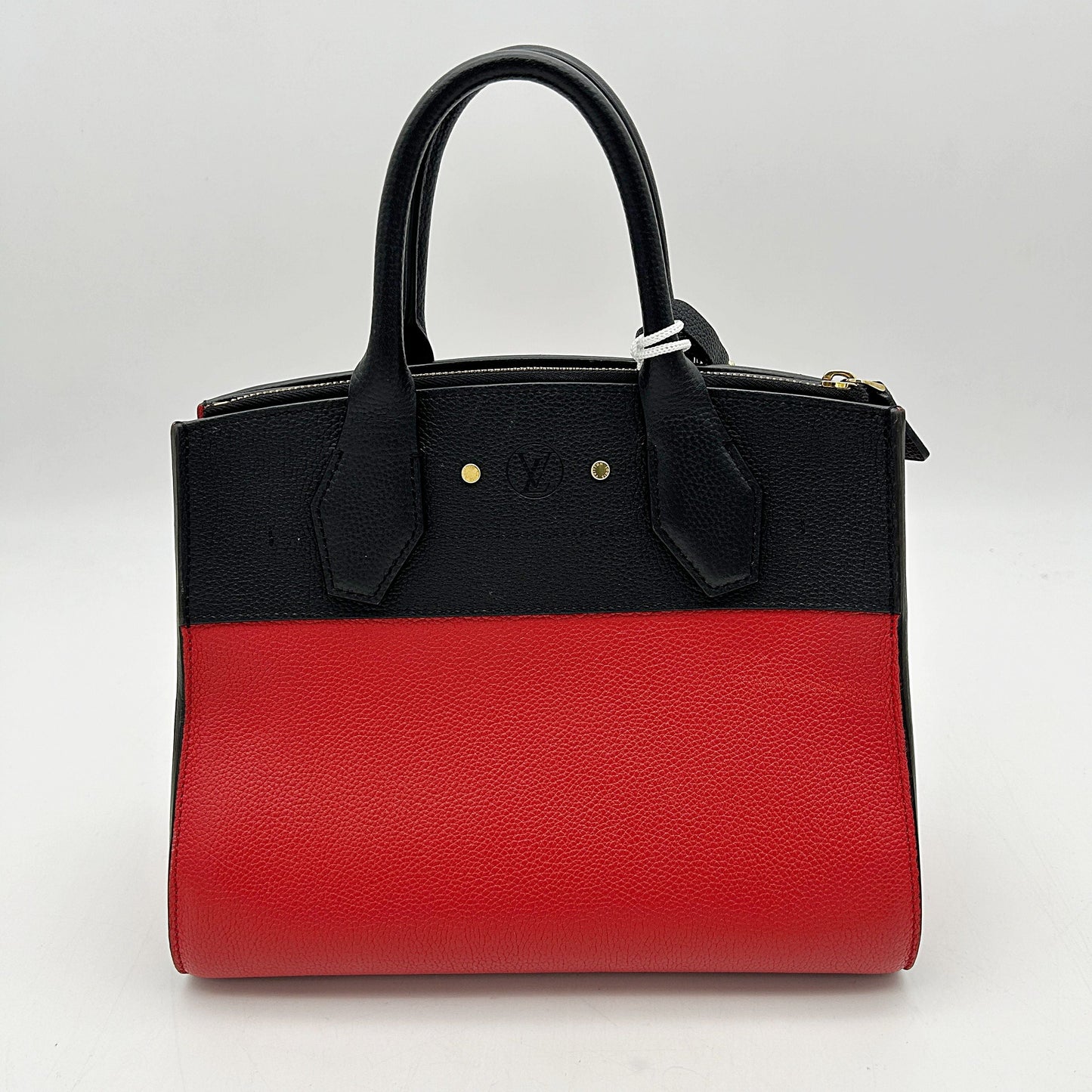 Louis Vuitton | Bags | Louis Vuitton City Steamer Handbag Leather Pm Black Red LA40373