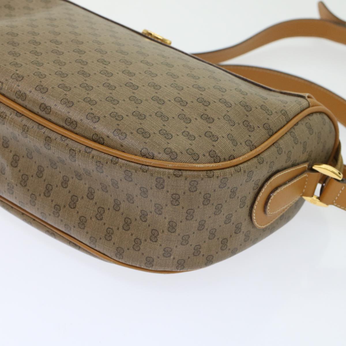 GUCCI Micro GG Canvas Web Sherry Line Shoulder Bag Beige Red Green  ep1231