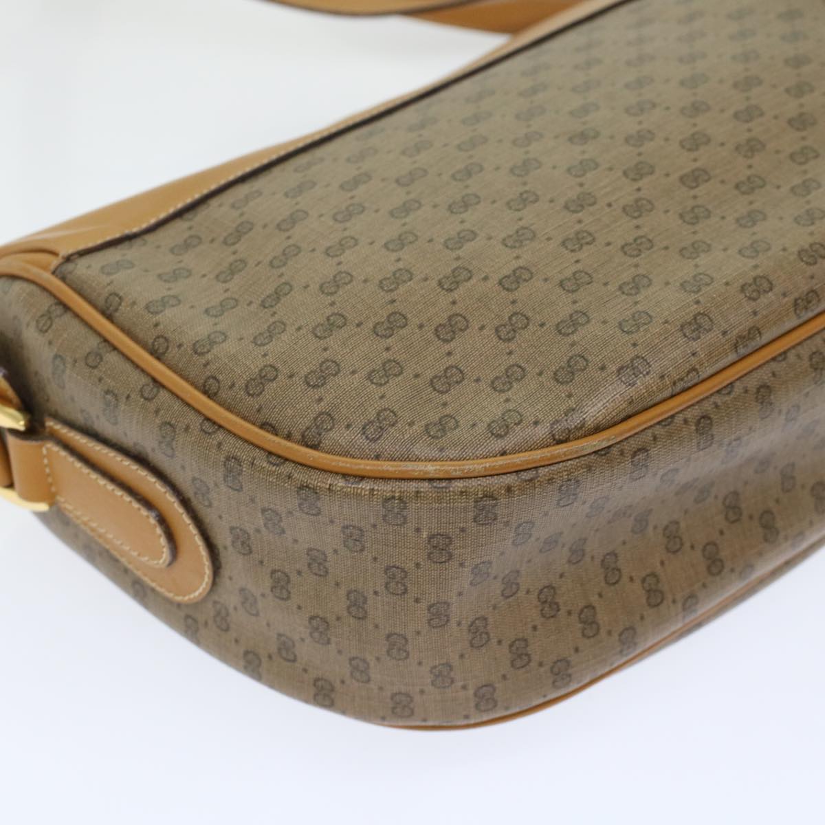 GUCCI Micro GG Canvas Web Sherry Line Shoulder Bag Beige Red Green  ep1231