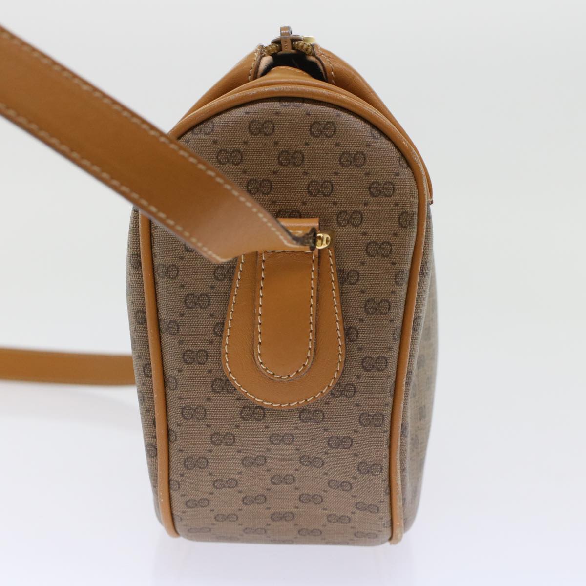 GUCCI Micro GG Canvas Web Sherry Line Shoulder Bag Beige Red Green  ep1231