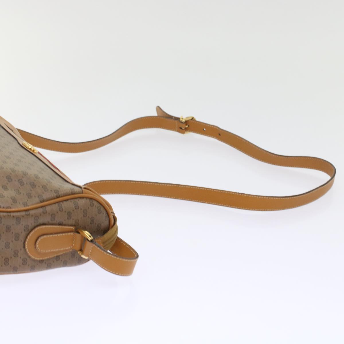 GUCCI Micro GG Canvas Web Sherry Line Shoulder Bag Beige Red Green  ep1231