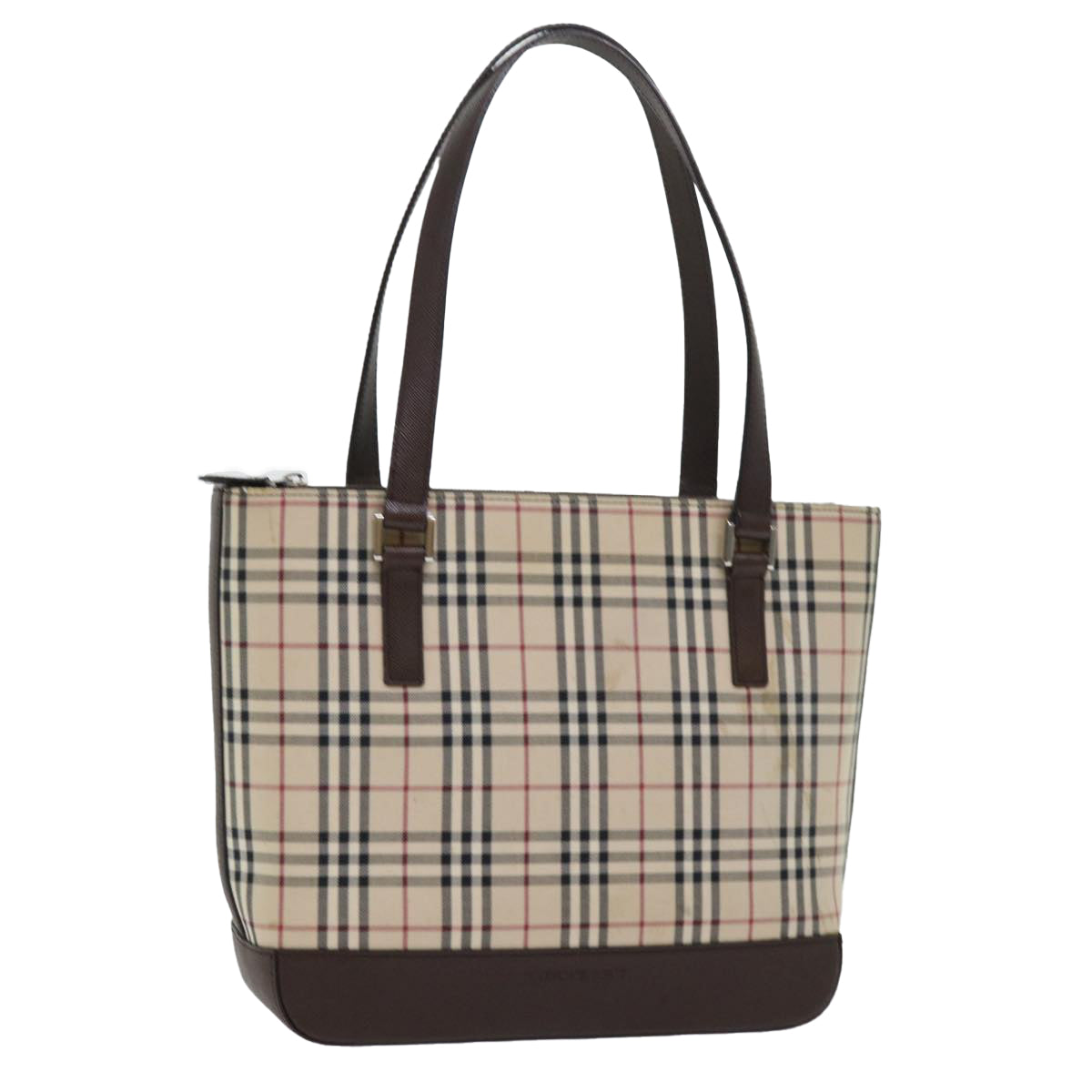 Burberry Shoulder Bag Nylon Leather Beige Auth ep1699