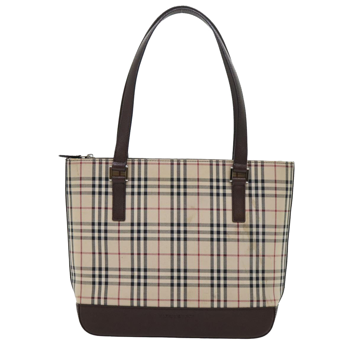 Burberry Shoulder Bag Nylon Leather Beige Auth ep1699